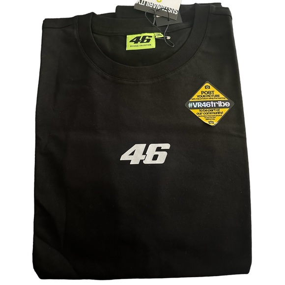 VR 46 Other - Official Valentino Rossi VR46 Racing Black T'Shirt Size XXL New With Tags